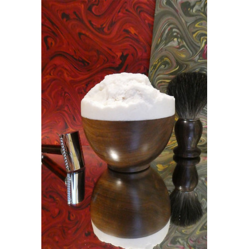 Wooden Bowl - Shaving Soap - Nature